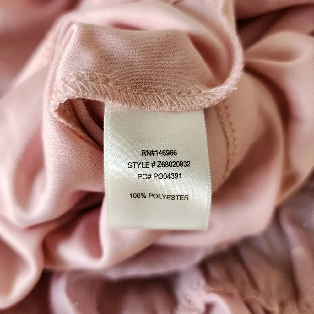 Poppies And Roses Dress Girls Size 14 Pink Triple Tier Long Sleeve‎